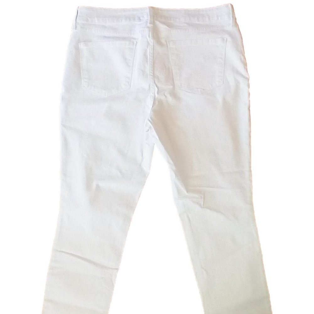 NYDJ Women's White Stretch Jeans Size 14 Alina Lift X Tuck Technology Fringe Hem - Picture 6 of 12